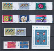 Switzerland 1971 Complete Year Set - Used (CTO) - 25 Stamps + 1 S/s (please See Description) - Usati