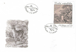 Czech Republic 2024 -   Capercaillie, Hunting Graphic Art, In Postmark  ,  FDC - Gallináceos & Faisanes