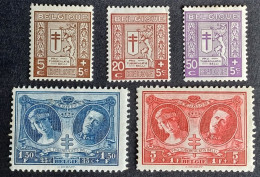 Belgie 1926 Obp-240/244  MH - Scharnier - Ungebraucht