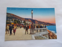 MENTON  ( 06 Alpes Maritimes ) LA PROMENADE DU MIDI BELLE VUE  TRES ANIMEES ET COLORISER - Menton