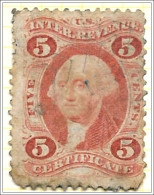 USA 1862 5c Inland Exchange Revenue Used - Usati