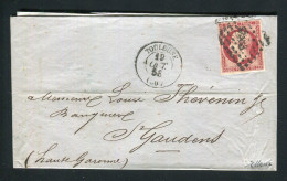 Superbe Lettre De Toulouse Pour Saint Gaudens ( 1858 ) Avec Un N° 17A - 1849-1876: Periodo Clásico