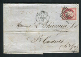 Superbe Lettre De Toulouse Pour Saint Gaudens ( 1859 ) Avec Un N° 17A - 1849-1876: Période Classique