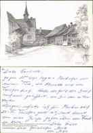 .Schweiz J. Eschenmoser Unbekanntes Zürcher Dorf GUNTALINGEN Künstlerkarte 1980 - Other & Unclassified