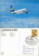 Flugzeug Airplane Avion Lufthansa A 300 Airbus 1982  Gel  ARGE Zeppelinpost - 1946-....: Era Moderna