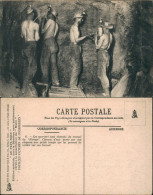 Ansichtskarte  Bergbau Tagebau (AU PAYS NOIR) Arbeiter Berglampen France 1910 - Mineral