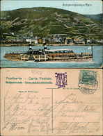 Assmannshausen Rhein Rüdesheim  Panorama Schiffe Rheindampfer Steamer 1907 - Ruedesheim A. Rh.