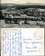 Hahnenklee-Bockswiese-Goslar Panorama  2 Personen  Bank, Bocksberg-Blick 1960 - Goslar