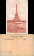 CPA Paris Seine Schiff Passiert Eiffelturm Tour Eiffel 1910 - Tour Eiffel