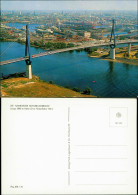 Hamburg Köhlbrandbrücke Vom Flugzeug Aus, Hafen Luftaufnahme 1976 - Other & Unclassified