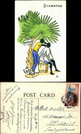 Barbados - Scherzkarte Barber 1959  Gel. Briefmarke Stempel - Barbades