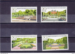 RDA 1980 JARDINS BAROQUES Yvert 2150-2153, Michel 2486-2489 NEUF** MNH Cote Yv 4 Euros - Neufs