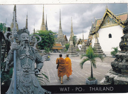 THAILANDE.. BANGKOK (ENVOYE DE). "SCENE OF THE INNER COUTYARD OF WAT-PO ".  TEXTE ANNEE 1995+ TIMBRE - Thaïlande