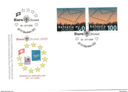 232 - 45 - Enveloppe Suisse Avec Oblit Spéciale "Euro Scout  Benken 2008" - Covers & Documents