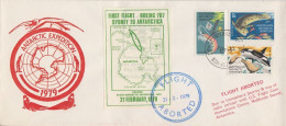 AAT 1979 1st Flight Boeing 707 Sydney To Antarctica "flight Aborted" 21.2.1979 (OO187) - Briefe U. Dokumente