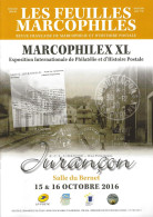 FEUILLES MARCOPHILES HORS SERIE 2016 01  MARCOPHILEX XL JURANCON - Französisch