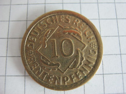 Germany 10 Rentenpfennig 1924 F - 10 Renten- & 10 Reichspfennig