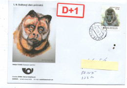 Czech Republic 2023 -  Primate Wold  Day,  Special Cover,  Personalised Stamp, Postage Used - Monkeys