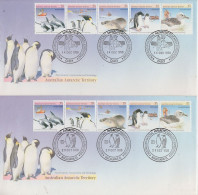 AAT 1988 Environment 5v Strip  5 FDC (4 Bases + Hobart) (OO188) - FDC