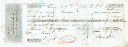 PARIS 1852 - Mandat De MUSSEY à L'ordre De H. DESSAIN Editeur-imprimeur à Liège (Belgique) - 1800 – 1899