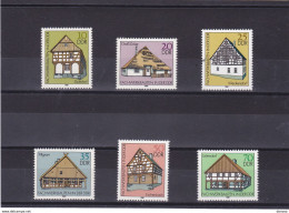 RDA 1981 Maisons à Colombage Yvert 2278-2283, Michel 2623-2628 NEUF** MNH Cote 6,50 Euros - Ongebruikt