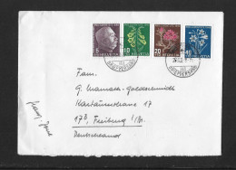 1948 BILDNIS GENERAL WILLES UND ALPENBLUMENBILDER ► Schöner Satzbrief Nach Freiburg Im Breisgau - Covers & Documents