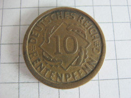 Germany 10 Rentenpfennig 1924 A - 10 Rentenpfennig & 10 Reichspfennig