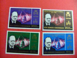 55 NEW HEBRIDES 1966 / MUERTE DE WINSTON CHURCHILL / YVERT 231 / 234 MH - Sir Winston Churchill