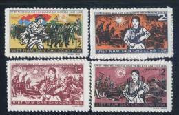 North Vietnam Viet Nam 1966 MNH Perf Stamps : Victories In Dry Season - Scott#432-434,CV$3.25 (Ms197) - Vietnam