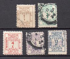 Palestine, Used ( 3rd Stamp Is MH ), 1923, Postage Due, Porto, Michel 1 - 5 - Palestine