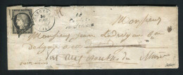 Rare Lettre De St Amandin Par Condat En Feniers Puis Marcenat ( Cantal 1850 ) Avec Un N° 3 - 1849-1876: Période Classique