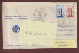 1076 & 1077 De 1956 - Enveloppe 1er Jour à PARIS Le 15/09/1956 - EUROPA  - PREMIER TIMBRE EUROPÉEN - 2 Scan - 1950-1959