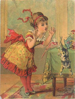 Véritable Chromolithographie : LES BÊTISES DU CHAT. CHARMANTE ENFANT. - Other & Unclassified