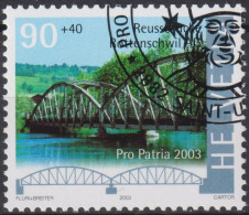 2003 Schweiz Pro Patria, Reussbrücke, Rottenschwil ⵙ Zum:CH B283, Mi:CH 1835, Yt:CH 1760 - Usati