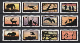 - FRANCE Adhésifs N° 2099/110 Oblitérés - Série Complète FAUNE 2022 (12 Timbres) - Les Animaux Au Crépuscule - - Usati