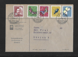 1956 BILDNIS CARLO MADERNOS UND INSEKTENBILDER ► Schöner FDC-Satzbrief Kreispostdirektion Zürich - Briefe U. Dokumente