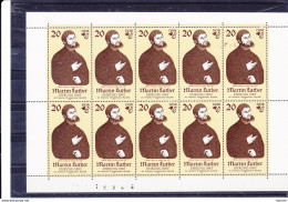 RDA 1982 LUTHER FEUILLET DE 10 Yvert 2400, Michel 2755 KB  NEUF** MNH Cote Yv 12 Euros - Ungebraucht