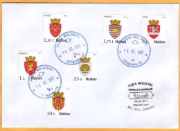 2017  Moldova FDC Emblems Of Settlements Of Moldova. Standard Coats Of Arms 6v Mint - Postzegels