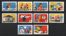 - FRANCE Adhésifs N° 2266/75 Oblitérés - Série Complète CROIX-ROUGE 2023 (10 Timbres) - - Gebraucht