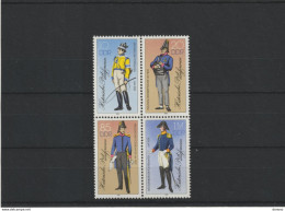 RDA 1986 Uniformes Des Postes Se Tenant Yvert 2620-2623, Michel 2997-3000 NEUF** MNH Cote Yv 6,50 Euros - Nuovi