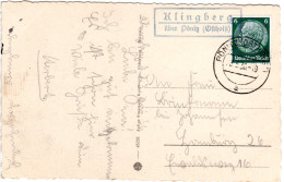 DR 1938, Landpost Stpl. KLINGBERG über Pönitz Auf Karte M. 6 Pf. - Lettres & Documents