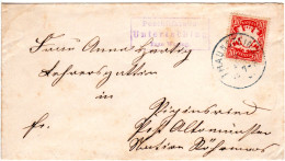 Bayern 1901 Posthilfstelle UNTERTACHING Taxe Waging Auf Brief M. 10 Pf - Storia Postale