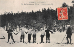 LE CANTAL PITTORESQUE - Le Lioran En Hiver - Une Descente En Skis - CPA 1910 - Otros & Sin Clasificación