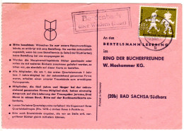 Saarland 1958, Landpost Stpl. BARDENBACH über Wadern Auf Karte M. 12 F.  - Cartas & Documentos