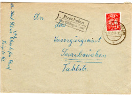 Saarland 1951, Landpost Stpl. ETZENHOFEN über Völklingen Auf Brief M. 15 F. - Covers & Documents