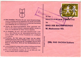 Saarland 1958, Landpost Stpl. RIEGELSBERG (Saar) A Auf Karte M. 12 F. - Andere & Zonder Classificatie