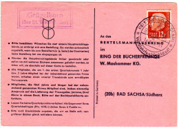 Saarland 1958, Landpost Stpl. GRÜGELBORN über St. Wendel Auf Karte M. 12 F. - Other & Unclassified