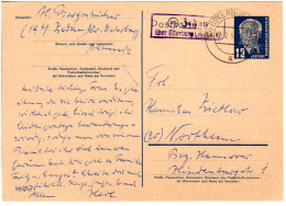 DDR 1952, Landpost Stpl. ZEDAU über Osterburg Auf 12 Pf. Ganzsache  - Lettres & Documents