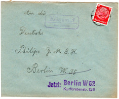 DR 1939, Landpoststpl. KISSENBRÜCK über Börssum Auf Brief M. 12 Pf - Lettres & Documents