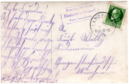 Bayern 1915, Posthilfstelle NIEDERLEYERNDORF Taxe Langquaid Auf Karte M. 5 Pf. - Covers & Documents